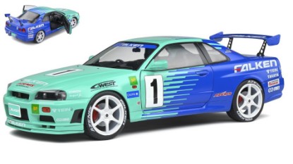 Immagine di NISSAN SKYLINE R34 GTR-JGTC N.1 1999 FALKEN DRIFT LIVERY 1:18
