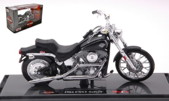 Immagine di HARLEY DAVIDSON FXST SOFTAIL 1984 BLACK 1:18