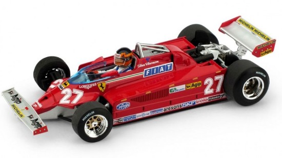 Immagine di FERRARI 126 CK GILLES VILLENEUVE 1981 N.27 ITALY GP 1:43