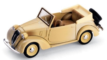 Immagine di FIAT 1100 (508C) CABRIOLET COLONIALE 1937 BEIGE 1:43