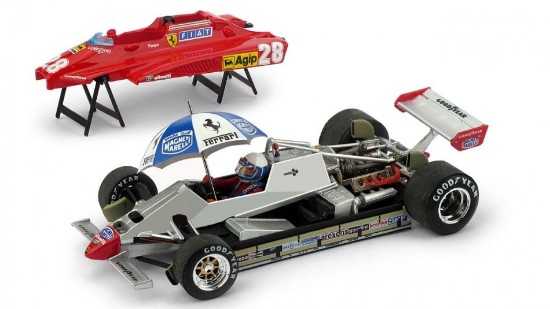 Immagine di FERRARI 126 C2 D.PIRONI 1982 N.28 SAN MARINO GP APRIBILE+PIL.+OMBR.