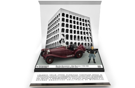 Immagine di ALFA ROMEO 1750 GS BENITO MUSSOLINI EUR PALAZZO DELLA CIVILTA' 1940 1:43