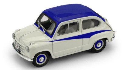 Immagine di FIAT ABARTH 750 1956 GRIGIO CHIARO/TETTO A CONTRASTO FREGI BLU 1:43