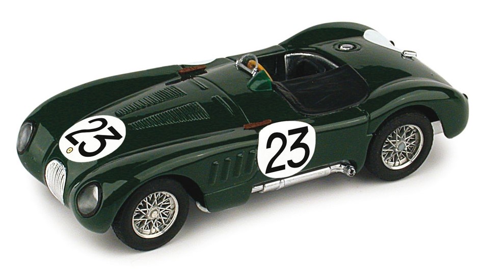 MODELLINO AUTO STATICO BRUMM JAGUAR C TYPE LE MANS 1951 JOHNSON-BIONDETTI 1:43