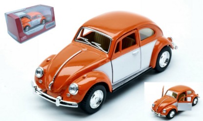 Immagine di VW CLASSIC BEETLE 1967 ORANGE/WHITE BOX cm 12