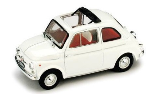 Immagine di FIAT 500D APERTA 1960-1967 BIANCO INTERNO ROSSO-AVORIO 1:43