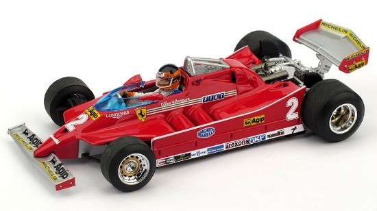 Immagine di FERRARI 126 C GILLES VILLENEUVE 1980 PROVE IMOLA W/PILOTE 1:43 UPD