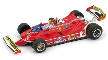 Immagine di FERRARI 312 T5 GILLES VILLENEUVE 1980 N.2 BRAZIL GP + PILOTE 1:43