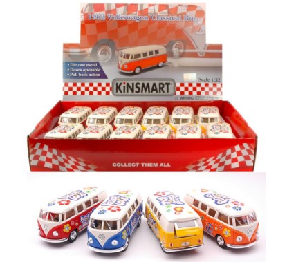 Immagine di VW SAMBA BUS "FLOWER POWER" cm 12 1:32