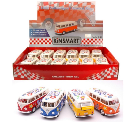 Immagine di VW SAMBA BUS "FLOWER POWER" cm 12 1:32