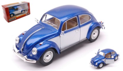 Immagine di VW CLASSIC BEETLE 1967 BLUE W/WHITE DOOR 1:24