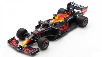 Immagine di RED BULL RB16B MAX VERSTAPPEN 2021 WINNER ABU DHABI GP W/COVER 1:18