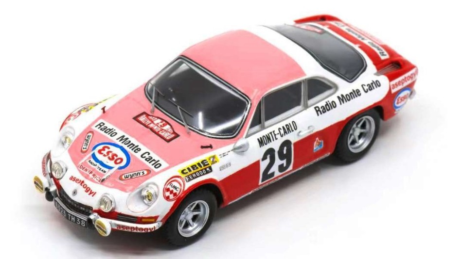 MODELLINO AUTO STATICO SPARK ALPINE A110 #29 RALLY MONTECARLO 1973 P. MOSS 1/43 - Foto 1 di 5