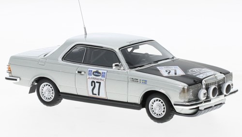 MODELLINO AUTO STATICO NEO SCALE MERCEDES 280 CE #27 RALLY ACROPOLIS 1980 1/43 - Foto 1 di 5