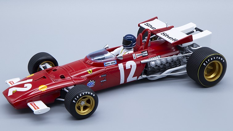 MODELLINO AUTO F1 STATICO TECNOMODEL FERRARI 312B ICKX WINNER AUSTRIA 1970 1/18