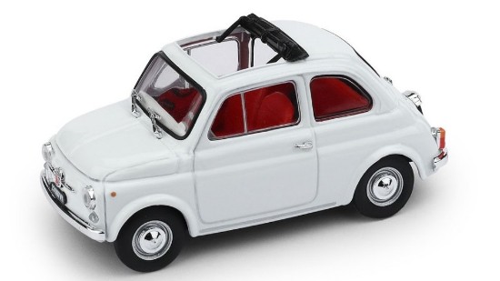 Immagine di FIAT 500F APERTA 1971-1975 BIANCO INTERNO ROSSO UPDATE 1:43