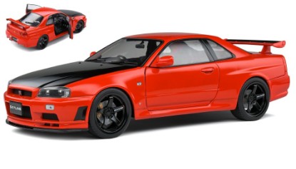 Immagine di NISSAN SKYLINE (R34) GT-R 1999 ACTIVE RED 1:18