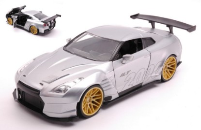 Immagine di NISSAN GT-R (R35) BEN SOPRA "I LOVE THE 2000s" PRIMER CANDY SILVER 1:24