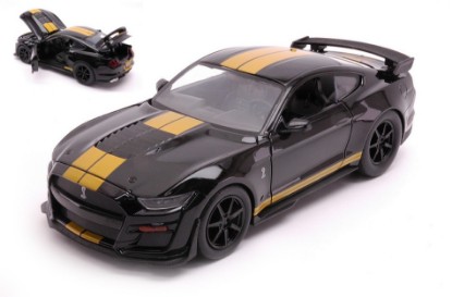 Immagine di FORD MUSTANG SHELBY GT500 2020 BLACK W/YELLOW STRIPES 1:24