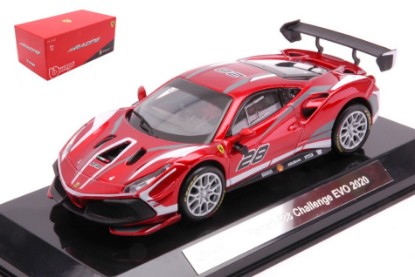 Immagine di FERRARI 488 CHALLENGE EVO 2020 N.28 RACING SERIES METALLIC RED 1:43