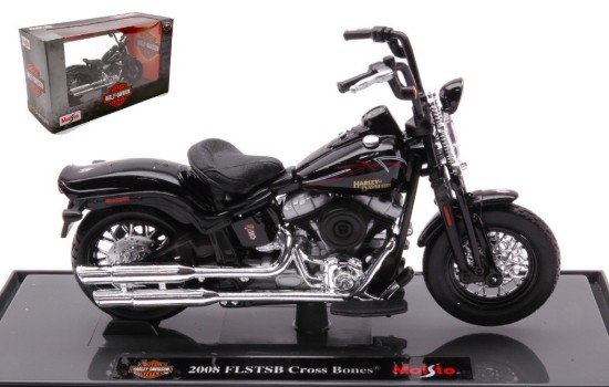 Immagine di HARLEY DAVIDSON FLSTSB CROSS BONES 2008 BLACK 1:18
