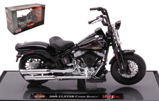 Immagine di HARLEY DAVIDSON FLSTSB CROSS BONES 2008 BLACK 1:18