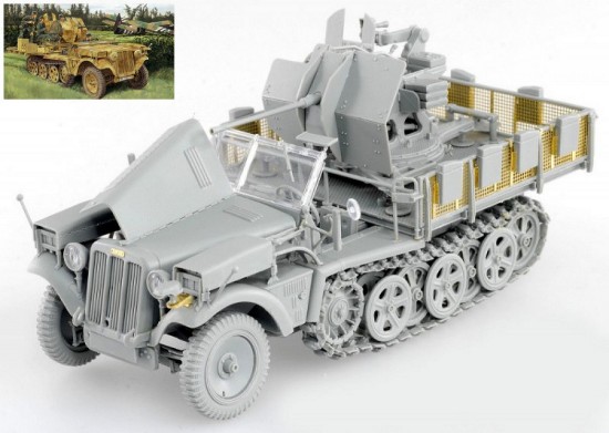 Immagine di SD.KFZ.10/5 FUR 2CM FLAK 38 KIT 1:35