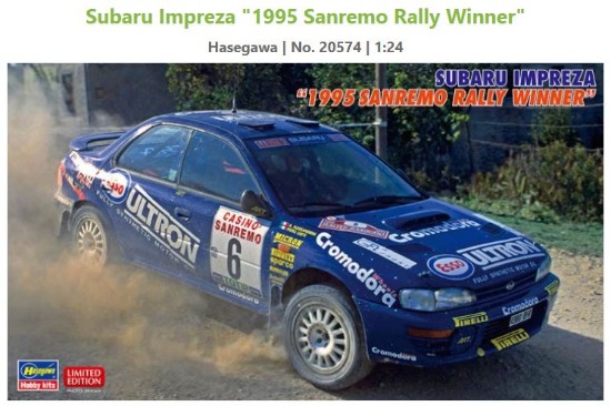 Immagine di SUBARU IMPREZA N.6 WINNER SANREMO RALLY 1995 KIT 1:24