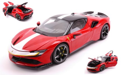 Immagine di FERRARI SF90 STRADALE ASSETTO FIORANO RED/WHITE SIGNATURE 1:18