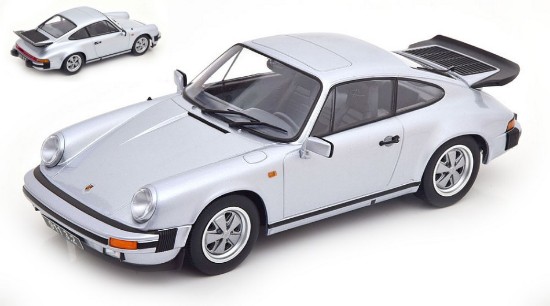 Immagine di PORSCHE 911 CARRERA 3.2 COUPE' WITH REAR WING 1988 SILVER 1:18