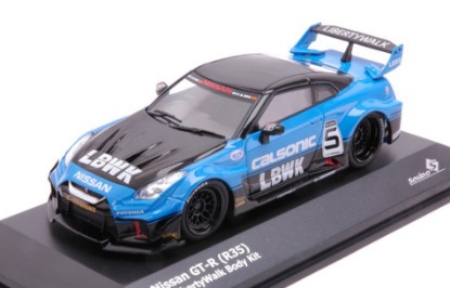 Immagine di NISSAN GT-R (R35) LB SILHOUETTE CALSONIC BLUE/BLACK 1:43