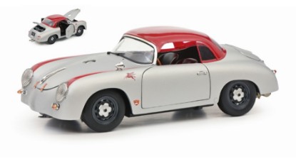 Immagine di PORSCHE 356 OUTLAW SPIDER CLOSED HAR TOP 1952 SILVER-RED 1:18