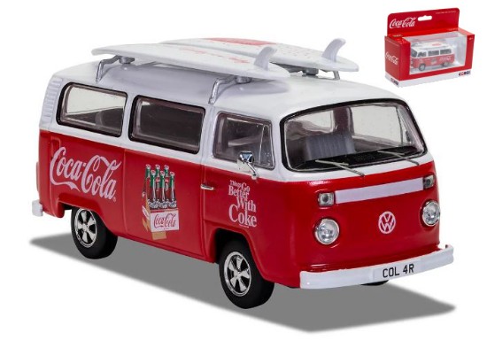 Immagine di COCA COLA VW TYPE 2 WINDOW CAMPER SURF VAN 1:43