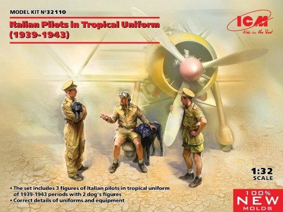 Immagine di ITALIANS PILOTS IN TROPICAL UNIFORM (1939-1943) KIT 1:32