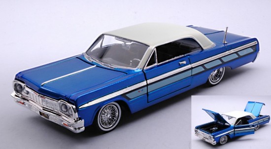Immagine di CHEVROLET IMPALA LOWRIDER 1964 BLUE 1:24