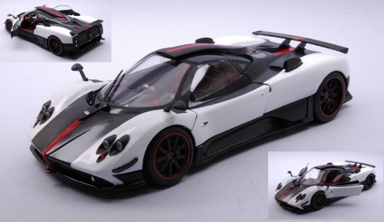 Immagine di PAGANI ZONDA CINQUE 2008 WHITE/CARBON RED INTERIOR 1:18