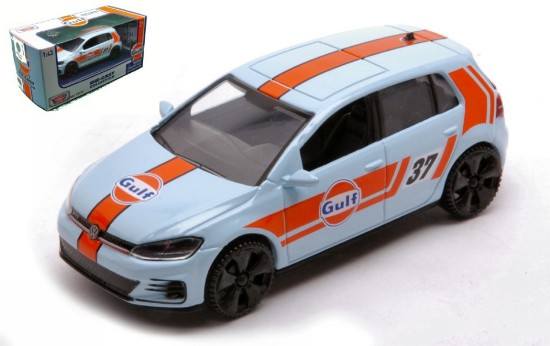 Immagine di VW GOLF A7 GTI N.37 WITH GULF LIVERY LIGHT BLUE/ORANGE 1:43