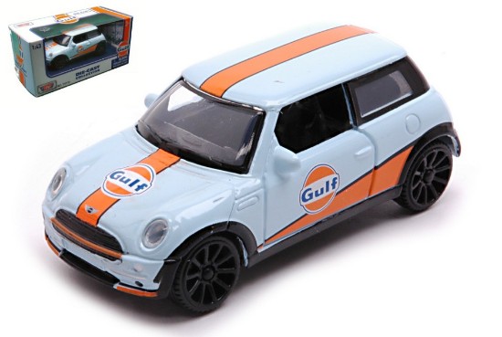 Immagine di MINI COOPER WITH GULF LIVERY LIGHT BLUE/ORANGE 1:43