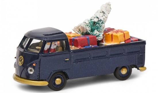 Immagine di VW T1 PICK UP CON BABBO NATALE, ALBERO INNEVATO E DONI 1:87