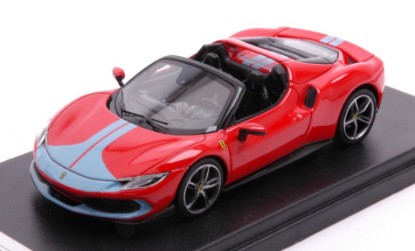 Immagine di FERRARI 296 GTS ASSETTO FIORANO ROSSO SCUDERIA/AZZURRO LA PLATA 1:43