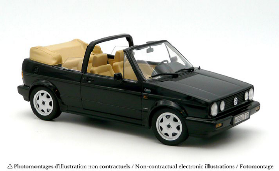 Picture of VW GOLF CABRIOLET 1992 BLACK 1:18
