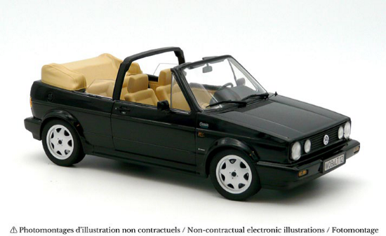 Immagine di VW GOLF CABRIOLET 1992 BLACK 1:18