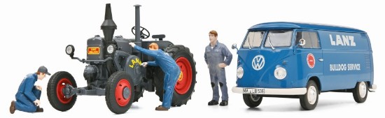 Immagine di VOLKSWAGEN T1B VAN LANZ ASSISTANCE WITH BULLDOG TRACTOR 1956 1:32