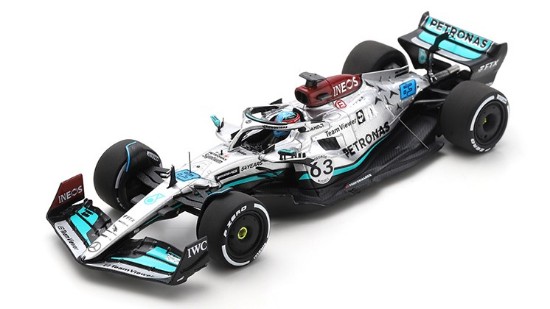 Immagine di MERCEDES F1 W13 GEORGE RUSSELL 2022 N.63 4th BELGIAN GP 1:43