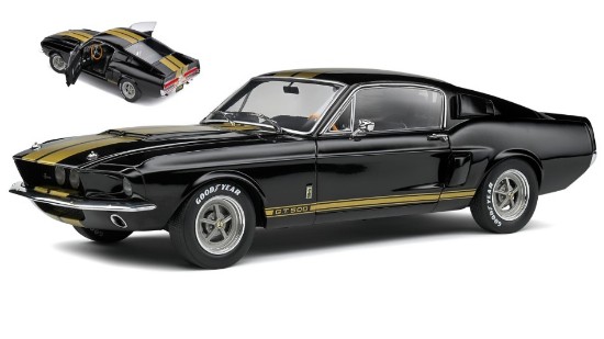 Immagine di SHELBY GT500 1967 BLACK GOLD STRIPES 1:18