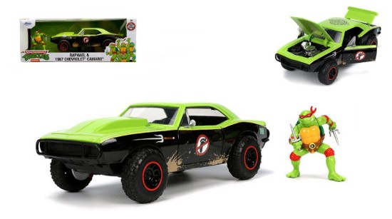 Immagine di CHEVROLET CAMARO "TURTLES RAPHAEL" 1967 GREEN/BLACK 1:24