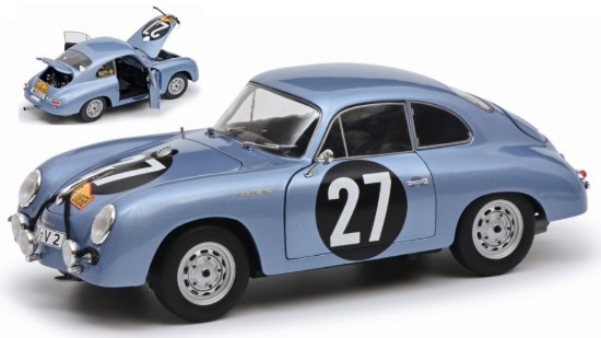 Immagine di PORSCHE 356A CARRERA COUPE N.27 RALLY LIEGE-ROMA-LIEGE 1960 1:18