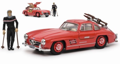 Immagine di MERCEDES 300 SL RED W/SKI 1:43