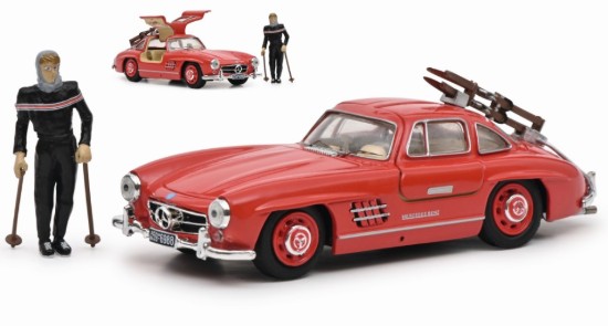 Immagine di MERCEDES 300 SL RED W/SKI 1:43