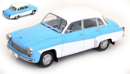 Immagine di WARTBURG 312 LIGHT BLUE/WHITE 1:18